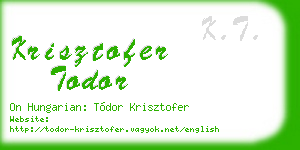 krisztofer todor business card
