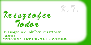 krisztofer todor business card